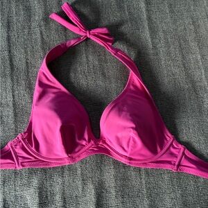 NEVER WORN: Old Navy Pink Halter Bikini Top Sleek Swimwear